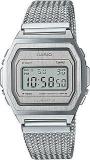 Casio Vintage A1000MA 7DF Silver Digital Dial Silver Stainless Steel Mesh Band D278