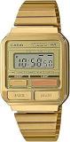 Casio Vintage A120WEG 9ADF Gold Digital Dial Gold Stainless Steel Band D322