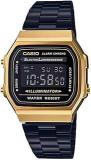 Casio Vintage A168WEGB 1BDF Black Digital Dial Black Stainless Steel Band D148