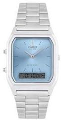 Casio Vintage AQ 230A 2A1MQYDF Blue Analog Digital Dial Silver Stainless Steel Band Ad270