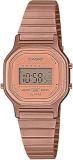 Casio Vintage LA 11WR 5ADF Rose Gold Digital Dial Rose Gold Stainless Steel Band D217