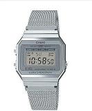 Casio Vintage Series Digital Grey Dial Silver Band Women's Stainless Steel Watch A700WM 7ADF