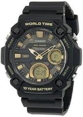 Casio Youth Analog Digital Gold Dial Men AEQ 120W 9AVDF AD264