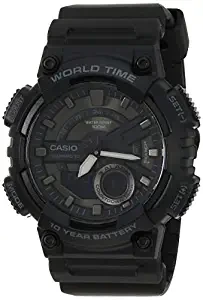 Youth Combination Analog Digital Black Dial Men's Watch AEQ 110W 1BVDF AD218