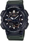 Casio Youth Combination Analog Digital Black Dial Men's Watch AEQ 110W 3AVDF AD223