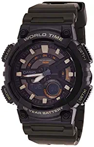 Casio Youth Combination Analog Digital Black Dial Men's Watch AEQ 110W 3AVDF AD223