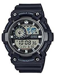 Casio Youth Combination Analog Digital Black Dial Men's Watch AEQ 200W 1AVDF