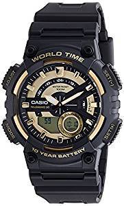 Casio Youth Combination Analog Digital Gold Dial Men's Watch AEQ 110BW 9AVDF AD206