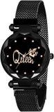 CERO Casual Analogue Women's Watch Black Dial Black Colored Strap QueenMeg