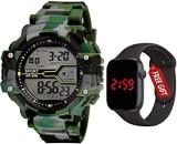 CERO Digital Army Shockproof Waterproof Digital Sports Military Army Men's Watch Green