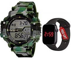 CERO Digital Army Shockproof Waterproof Digital Sports Military Army Men's Watch Green