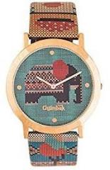 Chumbak Analogue Green Dial Women's Watch