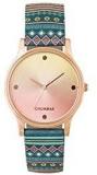 Chumbak Aztec Ombre Analogue Gold Dial Women's Wrist Watch Teal