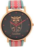 Chumbak Night Owl Printed Strap Wrist Watch