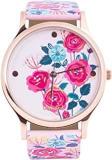 Chumbak Rose Garden Wrist Watch With Printed Strap