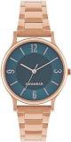 Chumbak Round Dial Analog Watch For Women|Forest Jade Collection| Stainless Steel Strap|Gifts For Women/Girls/Ladies |Stylish Fashion Watch For Casual/Work Blue