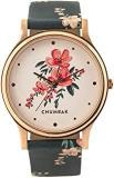 Chumbak Sunshine State Watch Navy Blue Watch For Women, Analog Strap Watch, Brass Dial, Ladies Wrist Watch, Casual Watch For Girls, Printed Strap