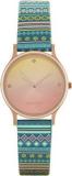 Chumbak Teal Analog Ombre Aztec Printed Strap Watch Teal