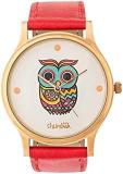 Chumbak Teal By Chumbak Classic Owl Red Wrist Watch