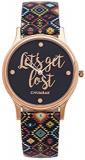 Chumbak Teal By Chumbak Lets Get Lost Black Wrist Watch For Women.