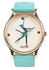 Chumbak Urban Ballerina Watch Teal Watch for Women, Analog Strap Watch, Metal Dial, Ladies Wrist Watch, Casual Watch for Girls