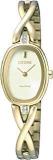 Citizen Analog Gold Dial Unisex's Watch EX1412 82P