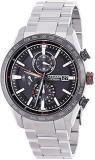 Citizen Titanium Attesa Perpetual Chronograph Quartz Black Dial Men's Watch At8189 61E