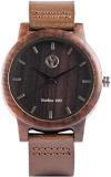 Classical Youth Luxury Analogue Unisex Watch Black Dial Brown Colored Strap