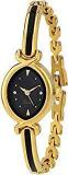 Cloudwood Analogue Dial Black & Gold Luxury Women's Bangle Watch W145