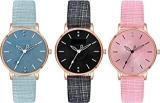 CLOUDWOOD Multicolor Analog Combo Watches for Girls and Women Pack of 3 MT312 14 16