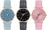 CLOUDWOOD Special Super Quality Analog Watches Combo Look Like Preety for Girls and Womne Pack of 3 MT312 14 16