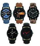 Codice Analog Black Dial Men's Watch Combo Set Of 5