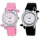 Codice Pink And Black New Style Watch Diamond Studded Girls Watches Low Price