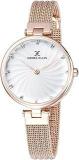 Daniel Klein Stainless Steel Analog Dial Women Watch Dk11904 2, Dial Silver, Band Gold