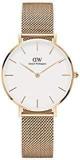 Daniel Wellington Analogue 32 mm Classic Petite Melrose White Dial Rose Gold Plated Mesh Women's and Men's Watch