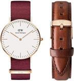 Daniel Wellington Analogue White Dial Unisex Watch & Strap Combo DW00500150