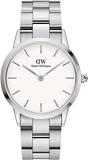 Daniel Wellington Analogue White Dial Unisex Watch White Dial Silver Colored Strap