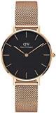 Daniel Wellington Classic Petite Analog Black Dial Women's Watch DW00100161