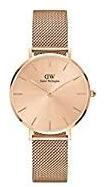 Daniel Wellington Women's Petite Unitone Mesh Strap Rose Gold Dial Analog Watch