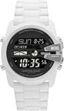 Diesel Unisex 44mm Master Chief Silicone Sport Digital Watch, Color: White Model: DZ2157, White, One Size, Master Chief Digital Silicone Watch DZ2157