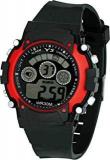 Digital Boys' & Girls' Watch Black Dial Black Colored Strap