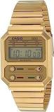 Digital Gold Dial Unisex Adult Watch A100WEG 9ADF