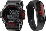 Digital Men's & Women's Watch Multicolour Dial Pack Of 2