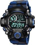 Digital Sports Multi Functional Boy's And Men's Watch DIGI 022 Black Dial Multicolour Strap