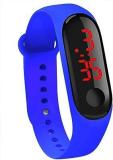 Digital Unisex Child Watch Black Dial, Blue Colored Strap