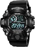 Digital Watch Shockproof Multi Functional Automatic Black Color Strap Waterproof Digital Sports Watch For Mens Kids Watch For Boys, Men Pack Of 1, Water Resistance