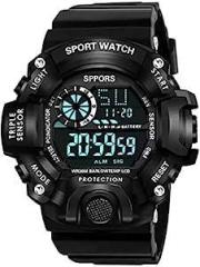 Digital Watch Shockproof Multi Functional Automatic Black Color Strap Waterproof Digital Sports Watch for Men's Kids Watch for Boys Watch for Men Pack of 1 Watch Water Resistance Digital Watch