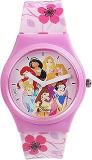 Disney Princess For Kids Round Analogue Wrist Watch | Birthday Gift For Boys & Girls Age 3 To 12 Years Princess Friends Pink