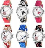 Drealex Analogue Multi Colour Dial Girl's And Women's Watch 8066 Combo Pack Of 6