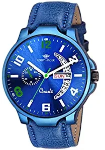 Eddy Hager Blue Day & Date Men's Watch EH 154 BL